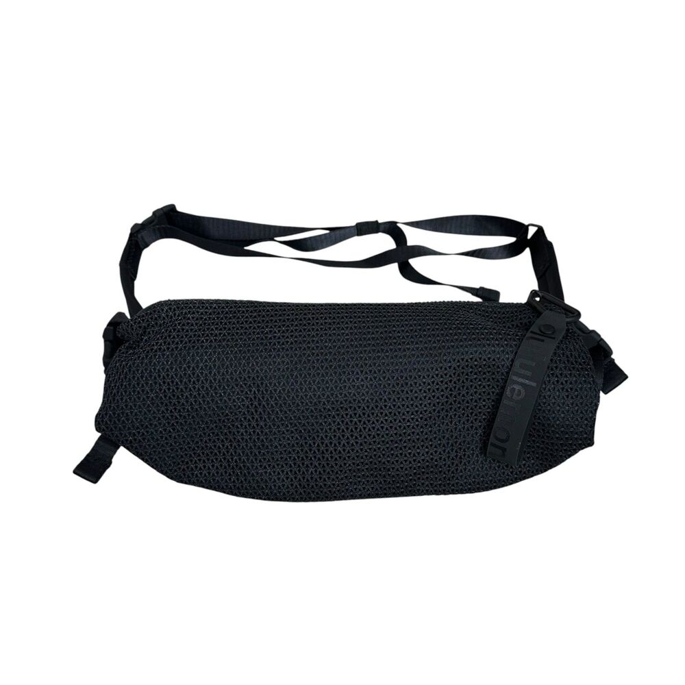 Lululemon All Hours Belt Bag in Black Mesh